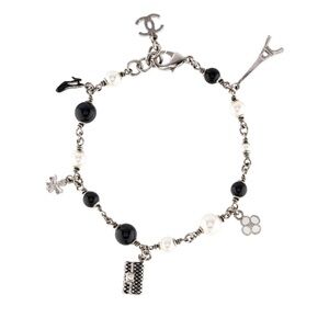 Chanel Faux Pearl & Resin Bracelet
